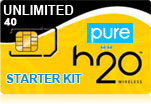H2O Pure GSM Unlimited Talk & Text Starter Kit
