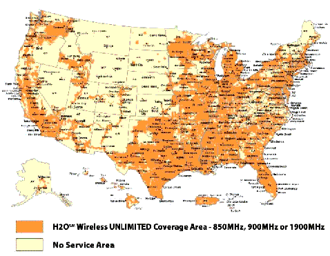 H2O GSM coverage map